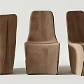 Modern Single Chairs In White And Brown Colors For Interior Decor