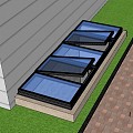 Villa lighting well row skylight 3d model