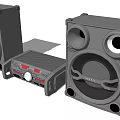 Home Audio System With Two Speakers And Control Unit For High Quality Sound