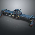 Industrial Machinery Equipment With Metal Frame Support Legs And Gear Components