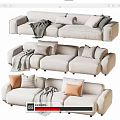 Double sofa Multi-person sofa Corner sofa 3d model
