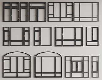 Modern window casement window aluminum alloy window 3d model