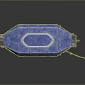 Blue Metallic Modular Structure Design With Support Legs Platforms And Ladders
