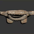Traditional Ancient Terracotta Human Figure Sculpture With Headdress And Necklace Decoration