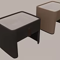 Modern Minimalist Bedside Tables With Dark And Light Color Sleek Surface Design