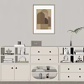 Modern bookcase 3d model