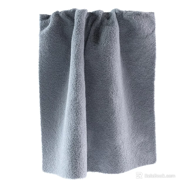 Soft Gray Towel Super Absorbent Quick Drying High Quality For Bathroom Use 3d model 
