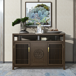 New Chinese Side Cabinet 3d model