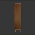 Wooden Storage Cabinet With Glass Doors And Shelves For Home Living Room