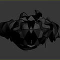 Geometric Pattern Cloak With Illuminated Mask And Angular Design Elements