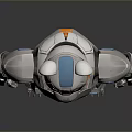 Mechanical Bear Robot Design With Silver Blue Orange Armor And Metal Features 3d model