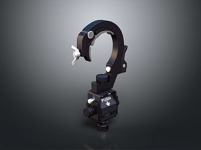 TRIOPO Black Adjustable Photography Clamp Mount For Camera Gear With Secure Grip 3d model