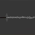 Ornate Metal Sword Featuring Decorative Hilt And Sharp Bladed Edge Design