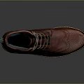 Red Leather Brogue Boots With Lace Up Design Perforated Toe And Leather Sole