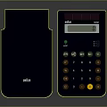 Dark Blue Office Calculator With Colorful Buttons Display Screen And Protective Case