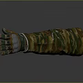 Camouflage Pattern Arm Sleeves Green Pair For Daily Protective Use With Soft Fabric