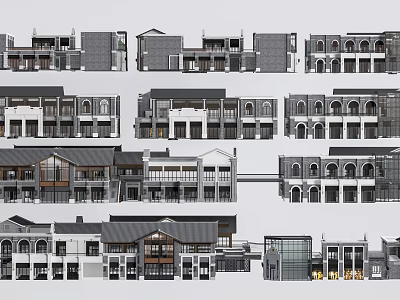 Ancient Architecture Exterior With Traditional Roof Design Wooden Frames And Carved Details 3d model