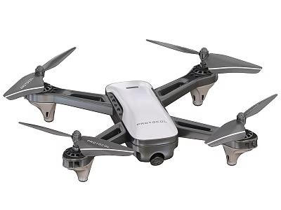 Compact Portable Foldable Quadcopter Drone With Camera And Four Propellers 3d model