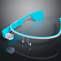 Blue Transparent Jewelry Design With Crystal Accent On Black Reflective Surface