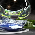 Fuzhou Nature Themed Exhibition Display With Circular Screen And Map Platform Featuring Natural Landscapes