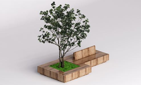 Modern Tree Pool Landscape Tree 3d model