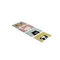 Square Rugs with Cute Animal Face Designs in Soft Pastel Colors for Kids Rooms