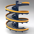 Industrial Spiral Conveyor Equipment With Multi Level Design For Efficient Material Handling 3d model