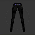 Gray Shorts With Gray Leggings And Black Knee High Boots With Purple Belt