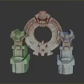 Stargate Spacetime Gate Sci-Fi Door Ring Door Loop Sci-Fi Ring Portal Shuttle Door 3d model