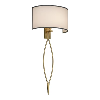 Elegant Modern Wall Lamp With White Fabric Lampshade And Gold Metal Frame 3d model