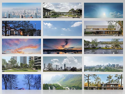 Aerial Planning of Modern Urban Landscape with Architectural Design and Natural Elements 3d model