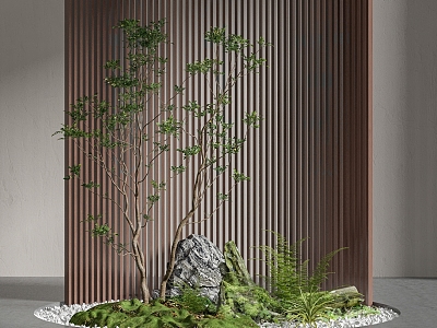 Modern landscape sketch green plant landscape interior landscaping model