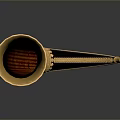Horn Shaped Decorative Container with Gold Accents and Ornate Base for Home Decor