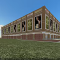 Modern Commercial Complex Exterior With Classic Architectural Elements Large Windows And Open Plaza