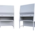 Double White Biological Safety Cabinets With Blue Stripe For Laboratory Use