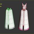 White Costume Capes With Pink Accents And Horn Design For Stylish Outfits