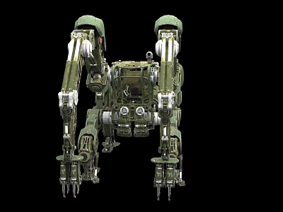 Industrial Equipment Featuring Multi Legged Mechanical Structure And Heavy Duty Metal Components 3d model