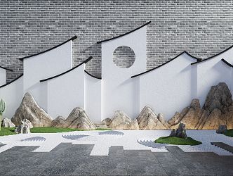 New Chinese Courtyard Landscape 3d model