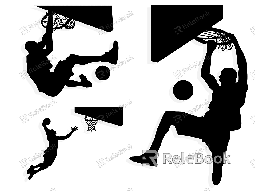 Sports Elements Sports Silhouette Sports Icon Running Basketball Figure Youth Sports Figure Game model