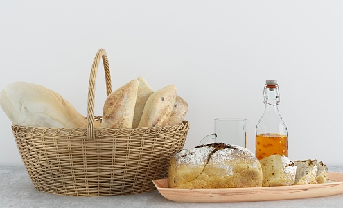 Modern Bread Cake 3d model