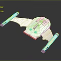 Detailed Futuristic White Cosmic Spaceship With Aerodynamic Structure And Twin Thrusters