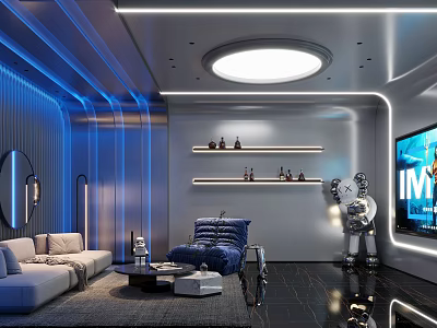 modern video room 3d model