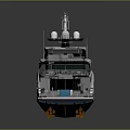Modern Luxury Yacht Exterior with Sleek White Red Lines Spacious Deck and Calm Water Reflection
