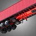 Powerful Red Container Truck For Efficient Cargo Transportation With Spacious Trailer And Modern Design