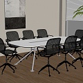 Modern Conference Table Modern Conference Table and Chair Combination Meeting Room 3d model