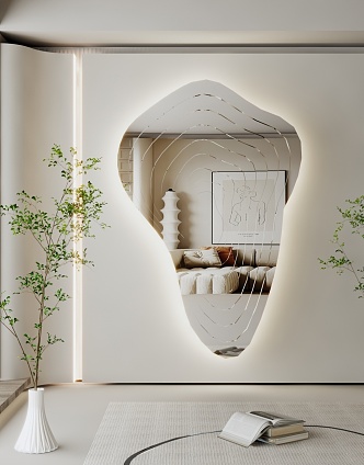 Modern Mirror Dressing Mirror Art Mirror Alien Mirror Floor Mirror Irregular Mirror Full-length Mirror 3d model