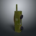 Green Military Weapon Handheld Device With Antenna And Black Control Buttons