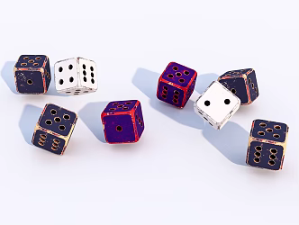 Modern Dice Old Dice Old Object 3d model