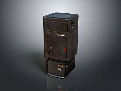 Modern Black Audio Speaker With Sleek Design And High Quality Sound 3d model