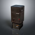 Modern Black Audio Speaker With Sleek Design And High Quality Sound